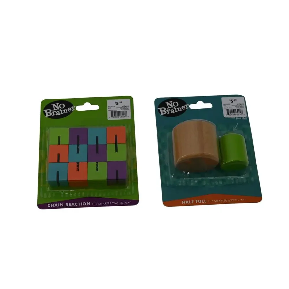No Brainer Half Full Chain Reaction Puzzle Toy Brain Teaser